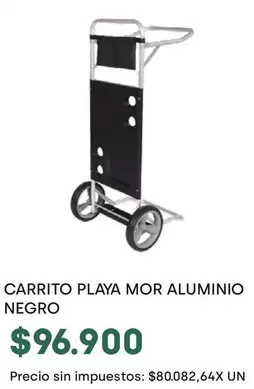 Mor - CARRITO PLAYA MOR ALUMINIO NEGRO