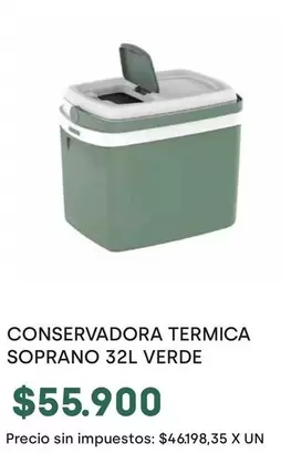X$ - CONSERVADORA TERMICA SOPRANO 32L VERDE