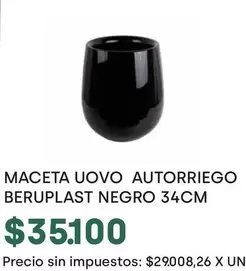 Negro - UOVO AUTORRIEGO NEGRO 34CM