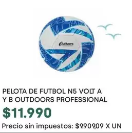 X$ - PELOTA DE FUTBOL N5 VOLT A Y B OUTDOORS PROFESSIONAL