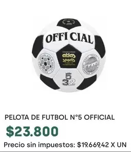 32 - PELOTA DE FUTBOL N°5 OFFICIAL