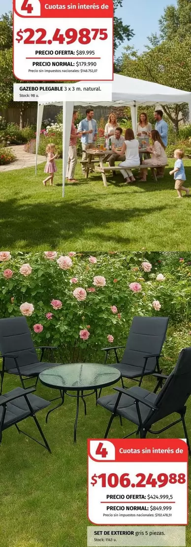 X$ - GAZEBO PLEGABLE 3 X 3 M. OXFORD