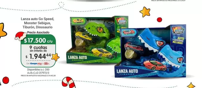 Speed - Go Monster Sebigus Tiburon Dinosaurio