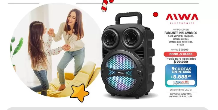 Aiwa - PARLANTE AIWA AMERICA