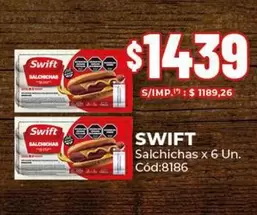 Swift - Salchichas x 6 Un. Cód:8186