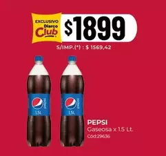 Pepsi - Gaseosa x 1.5 Lt.
