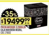 CAJA NAVIDEÑA NEGRA, COD.179003