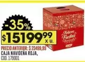 CAJA NAVIDEÑA ROJA, COD.179001