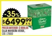 CAJA NAVIDEÑA VERDE, COD. 179000