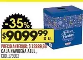 CAJA NAVIDEÑA AZUL, COD. 179002