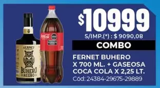 Coca cola - FERNET BUHERO + GASEOSA COCA COLA
