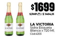 La Victoria - Sidra Etiqueta Blanca
