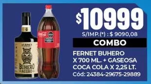 Coca cola - FERNET BUHERO + GASEOSA COCA COLA