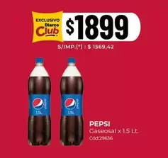 Pepsi - Gaseosal x 1.5 Lt. Cód:29636