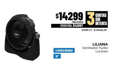 Liliana - Ventilador Turbo