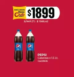 Pepsi - Gaseosa x 1.5 Lt.