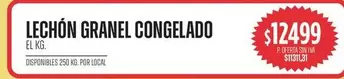 LECHÓN GRANEL CONGELADO