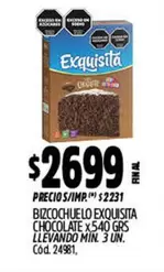 Exquisita - BIZCOCHUELO CHOCOLATE