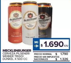 Mecklenburger - Cerveza Pilsener/Weibier Trigo/Dunkel
