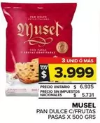 Musel - Pan Dulce C/Frutas Pasas 