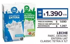 Carrefour - Leche Parc. Descre/ Entera Uat Classic