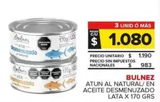 Bulnez - Atun Al Natural/ En Aceite Desmenuzado