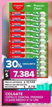 Colgate - Cepillo Dental Premier Clean Medio