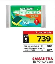 Samantha - Esponja Lisa