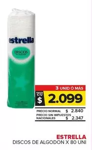 Estrella - Discos De Algodon X 80 Uni
