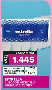 Estrella - Algodon Hidrofilo Premium