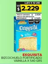 Exquisita - Bizcochuelo Fortificado Vainilla