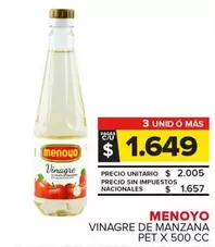 Menoyo - Vinagre De Manzana