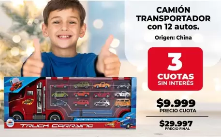 Origen - CAMIÓN TRANSPORTADOR con 12 autos.