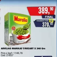 Marolio - ARVEJAS T/RECART X 340 Grs
