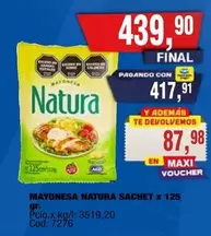 Natura - MAYONESA SACHET x 125
