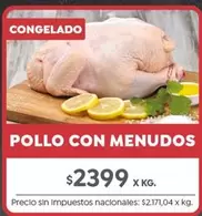 X$ - POLLO CON MENUDOS