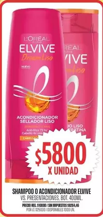 Elvive - SHAMPOO O ACONDICIONADOR
