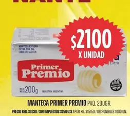Primer Premio - MANTECA