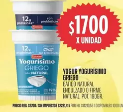 Yogurísimo - YOGUR YOGURÍSIMO GRIEGO