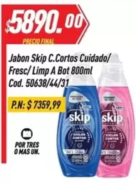 Skip - C.Cortos Cuidado/ Fresc/Limp A Bot 800ml Cod. 50638/44/31