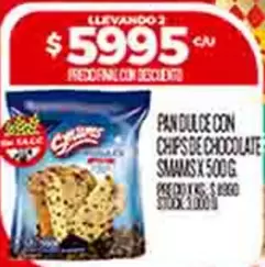 PAN DULCE CON CHIPS DE CHOCOLATE