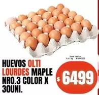 X$ - HUEVOS OLTI LOURDES MAPLE NRO.3 COLOR X