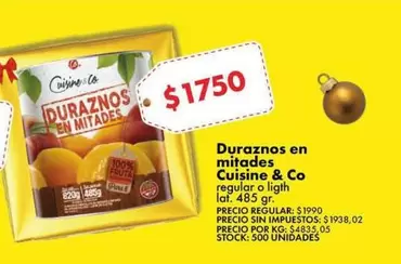 Cuisine - Duraznos en mitades