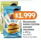 X$ - Bizcochuelo MAMÁ COCINA (excepto chocolate)