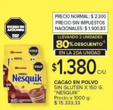 Nesquik - CACAO EN POLVO