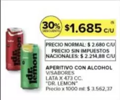 Dr. Lemon - APERITIVO CON ALCOHOL