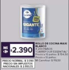Gigante - ROLLO DE COCINA MAXI BLANCO