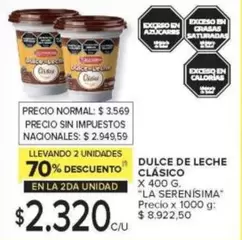 La Serenísima - DULCE DE LECHE CLÁSICO