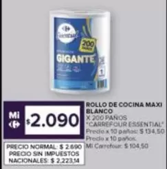 Gigante - ROLLO DE COCINA MAXI BLANCO