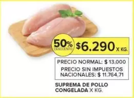X$ - SUPREMA DE POLLO CONGELADA